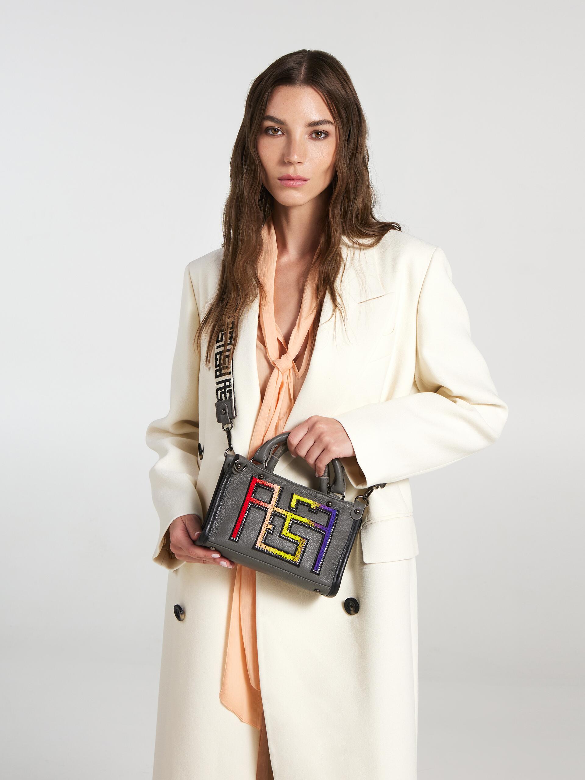 LITHOS mini multicolor logo leather