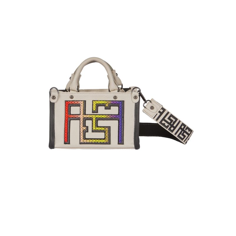 LITHOS mini multicolor logo leather