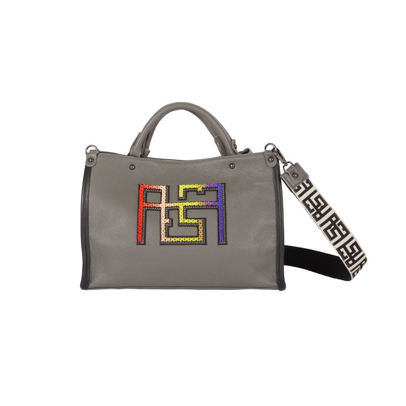 LITHOS multicolor logo leather