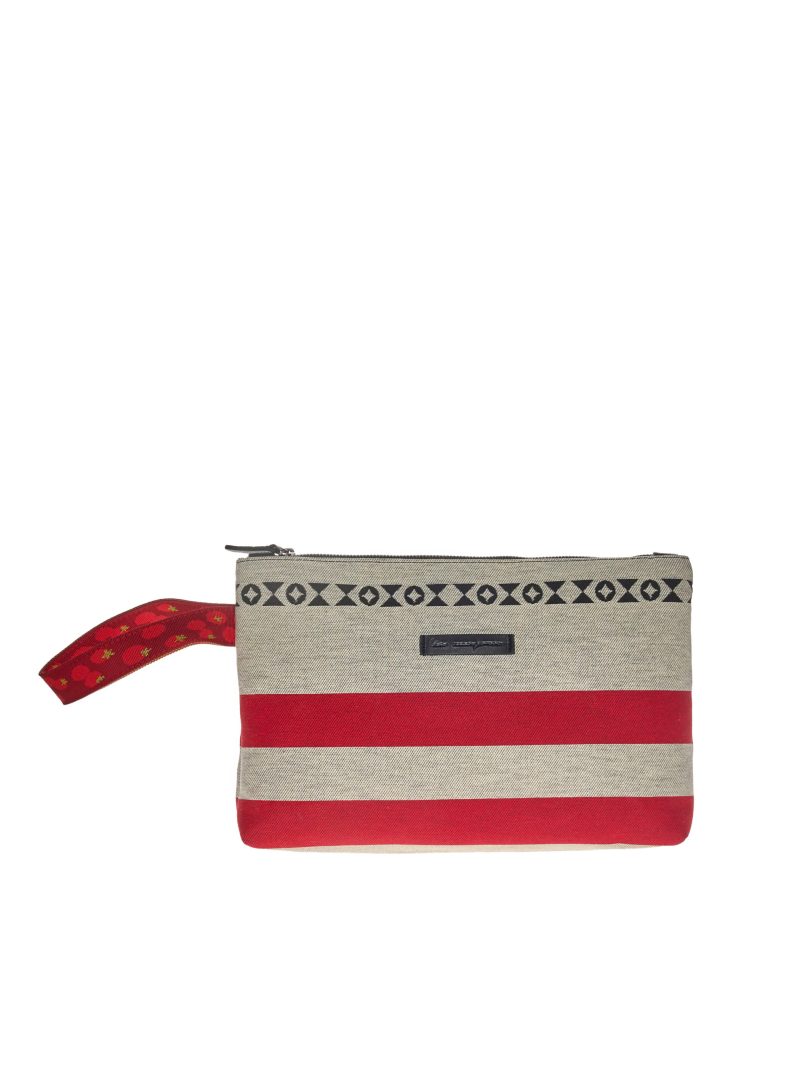 VROULIDIA clutch stripes